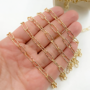 Gold Plated 925 Sterling Silver Diamond Cut Paperclip Chains